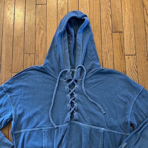 Free People Believe It blue lace up hoodie - Picture 8 of 14